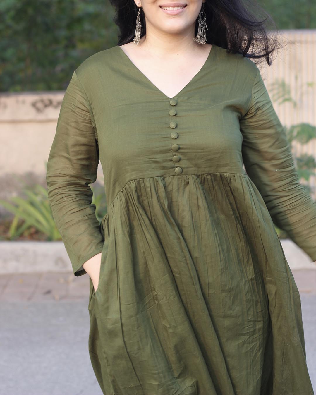 Aziino Brown Solid Flared Kurta Set for Women 10 Aziino Brown Solid Flared Kurta Set for Women - Image 10