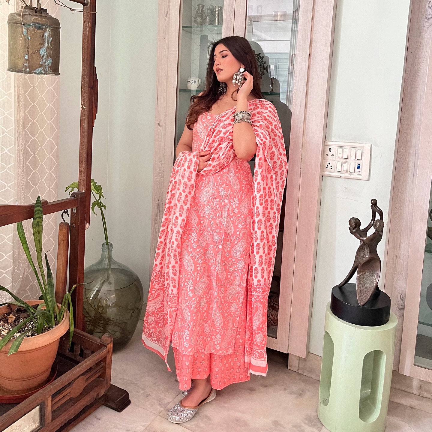 Mehrang Printed Kurta Set with Dupatta Sky Blue 18 Mehrang Printed Kurta Set with Dupatta Sky Blue - Image 18