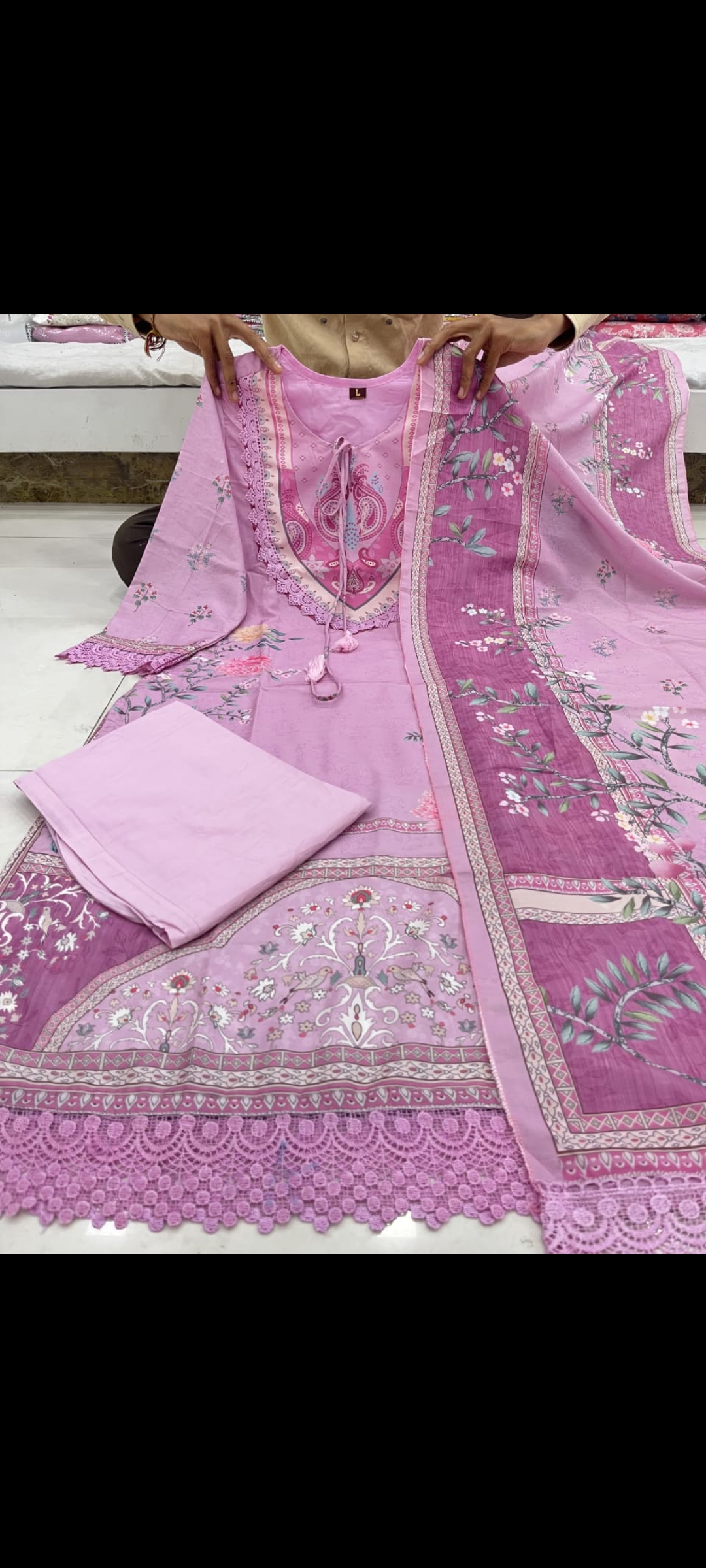 Gulnaar Muslin Suit Set with Dupatta 12 Gulnaar Muslin Suit Set with Dupatta - Image 12