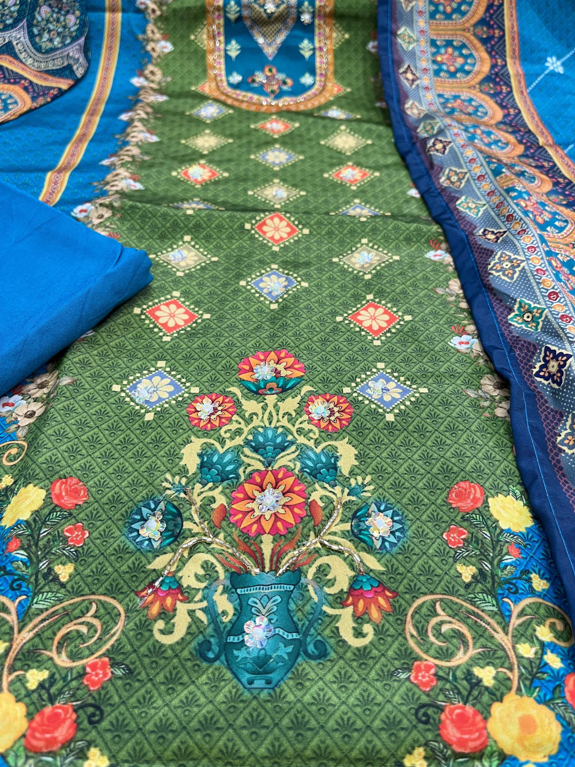 Rajvanshi Silk Suit Set with Dupatta 5 Rajvanshi Silk Suit Set with Dupatta - Image 5