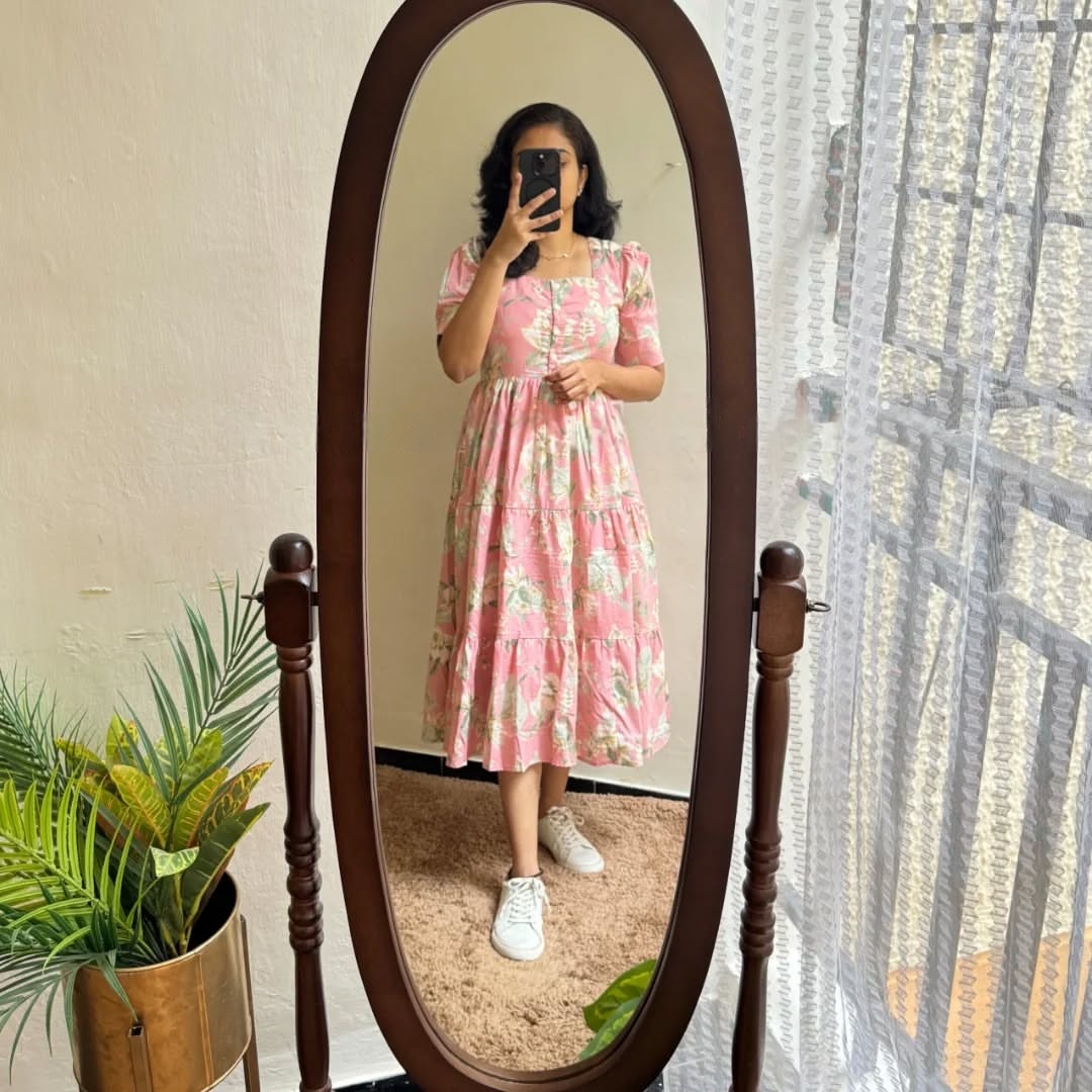 Blush Garden Tiered Midi Dress 5 Blush Garden Tiered Midi Dress - Image 5