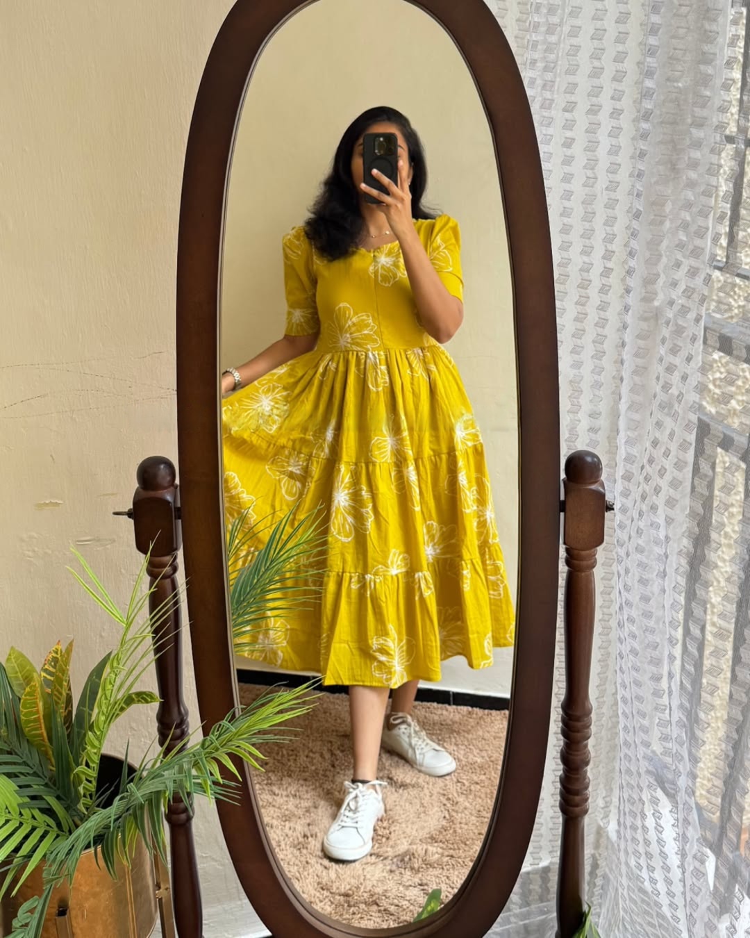 Sunlit Bloom Tiered Midi Dress 7 Sunlit Bloom Tiered Midi Dress - Image 7