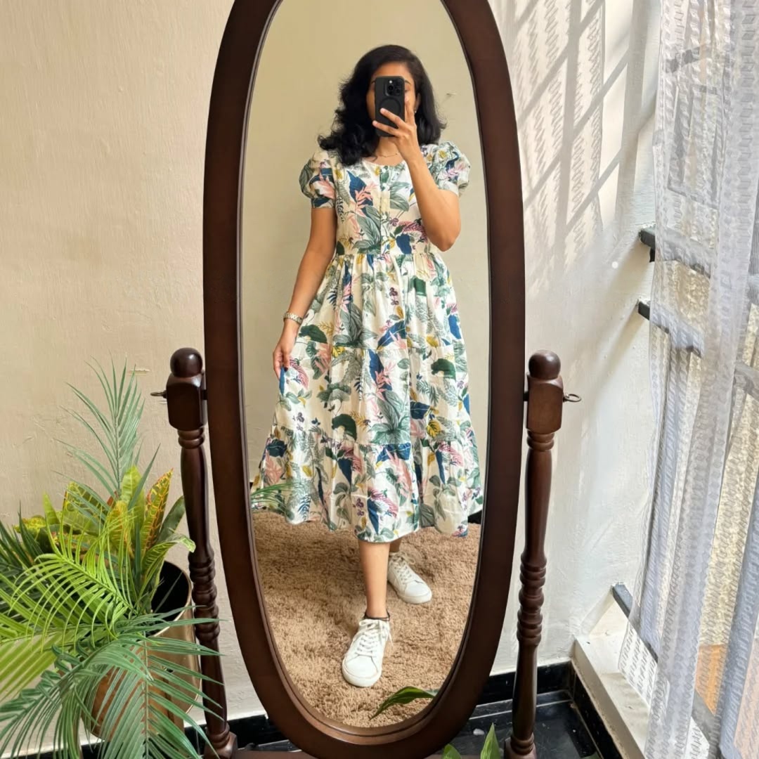 Botanical Muse Tiered Midi Dress 7 Botanical Muse Tiered Midi Dress - Image 7