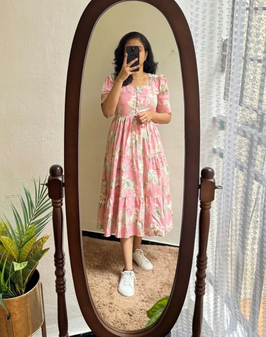 Blush Garden Tiered Midi Dress 4 Blush Garden Tiered Midi Dress - Image 4