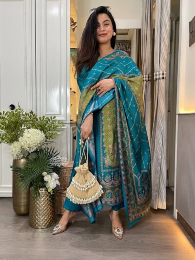 Home 13 Rajvanshi Silk Suit Set with Dupatta