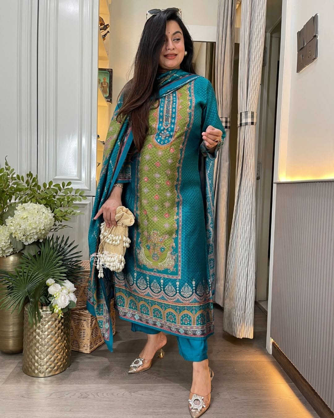 Rajvanshi Silk Suit Set with Dupatta 11 Rajvanshi Silk Suit Set with Dupatta - Image 11