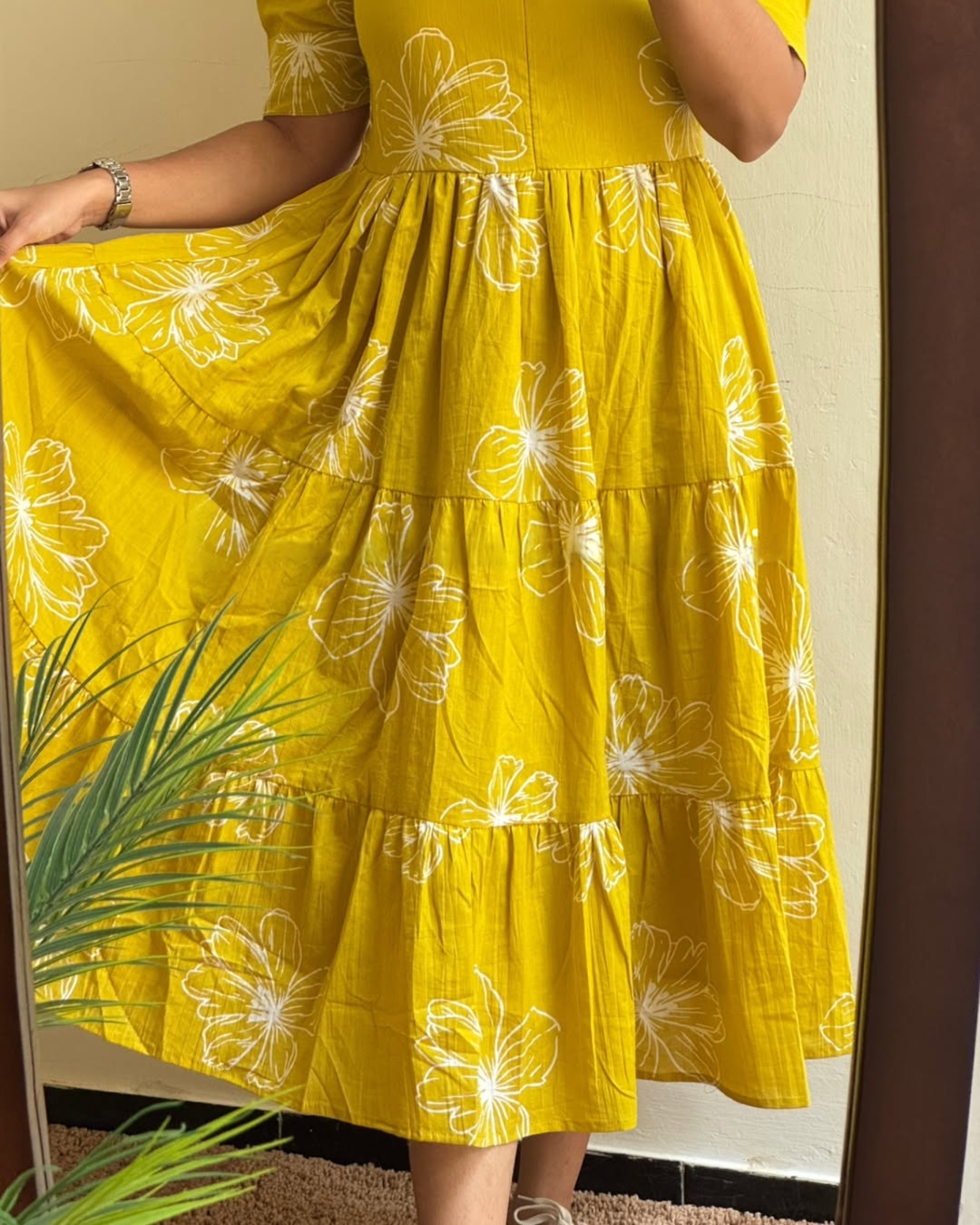 Sunlit Bloom Tiered Midi Dress 9 Sunlit Bloom Tiered Midi Dress - Image 9