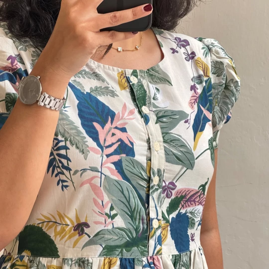 Botanical Muse Tiered Midi Dress 4 Botanical Muse Tiered Midi Dress - Image 4