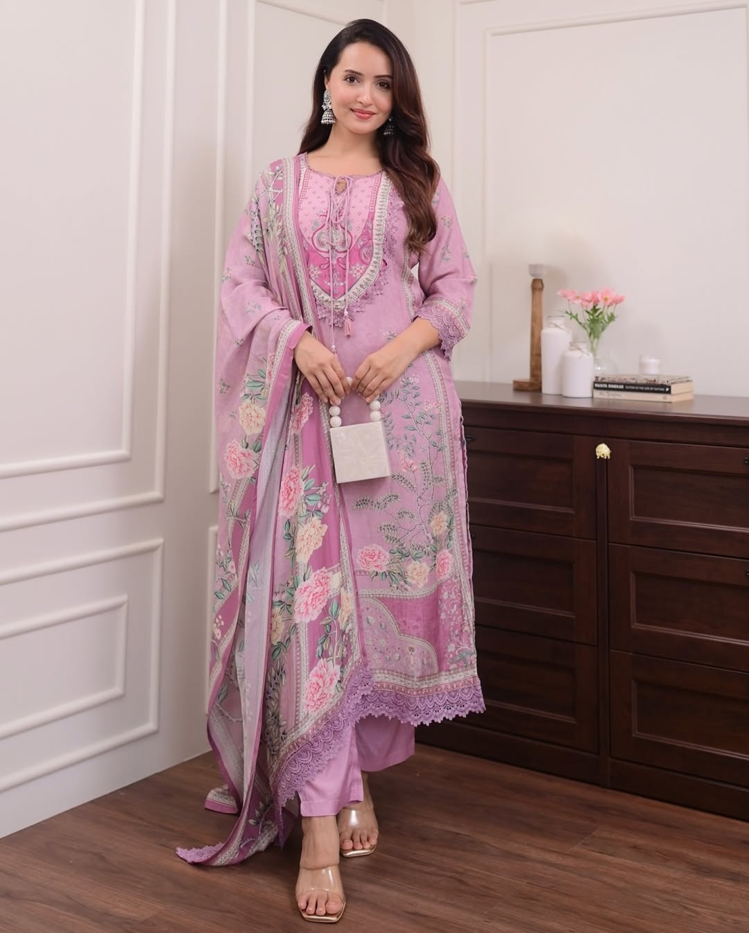 Gulnaar Muslin Suit Set with Dupatta 1 Gulnaar Muslin Suit Set with Dupatta