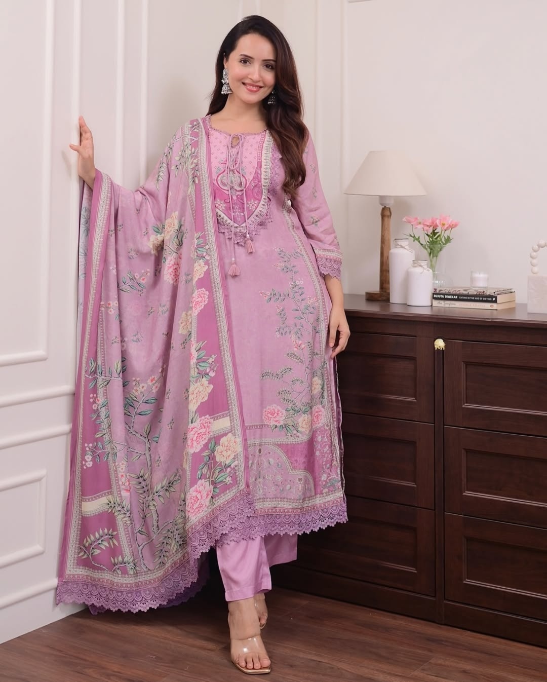 Gulnaar Muslin Suit Set with Dupatta 7 Gulnaar Muslin Suit Set with Dupatta - Image 7
