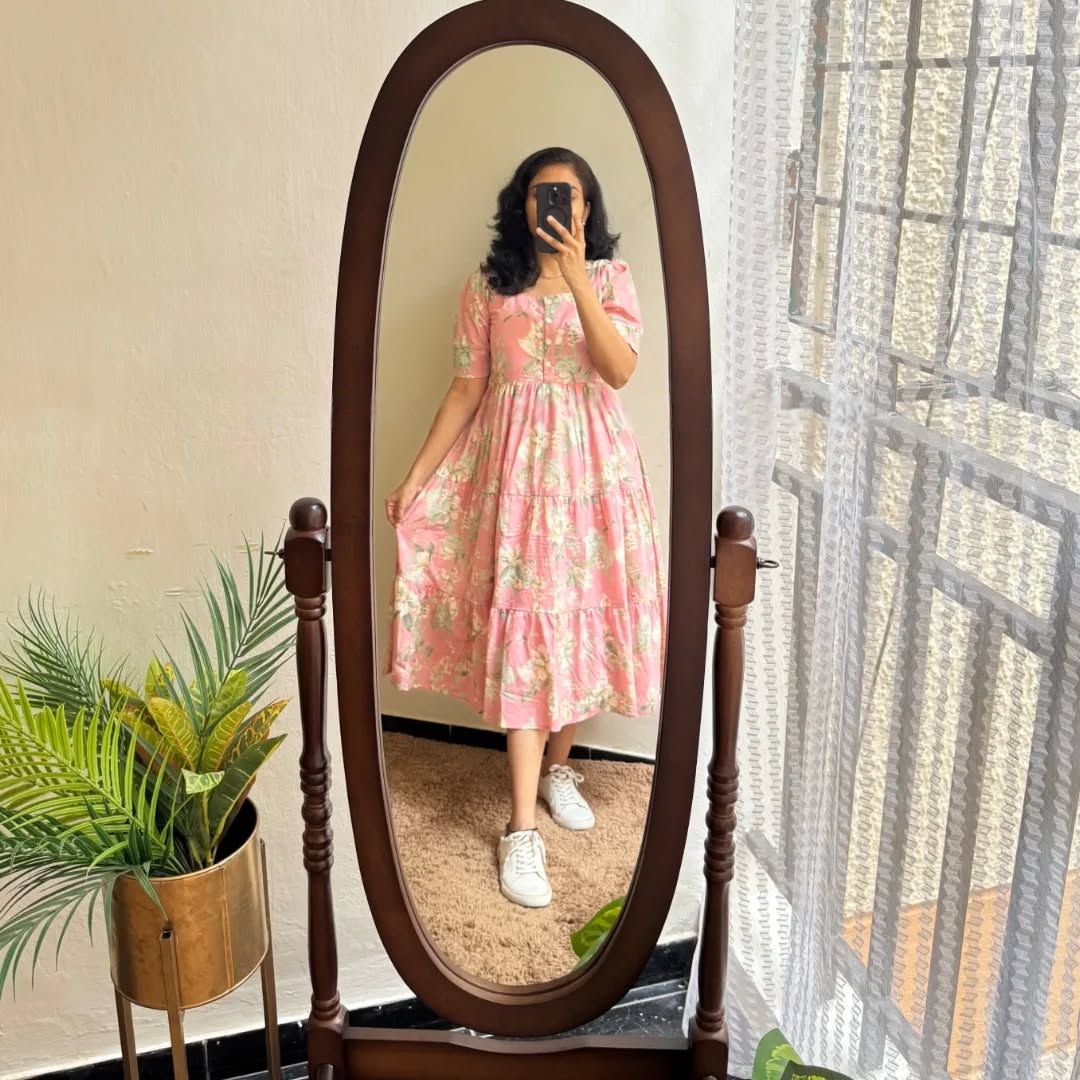 Blush Garden Tiered Midi Dress 3 Blush Garden Tiered Midi Dress - Image 3